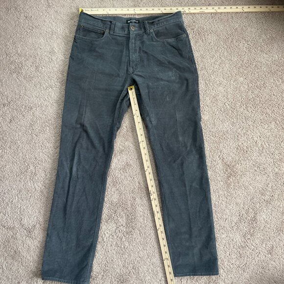 J Crew Gray Corduroy Pants Men 32 x 32 Stretch Flex Straight Preppy Y2K Classic - Picture 4 of 6
